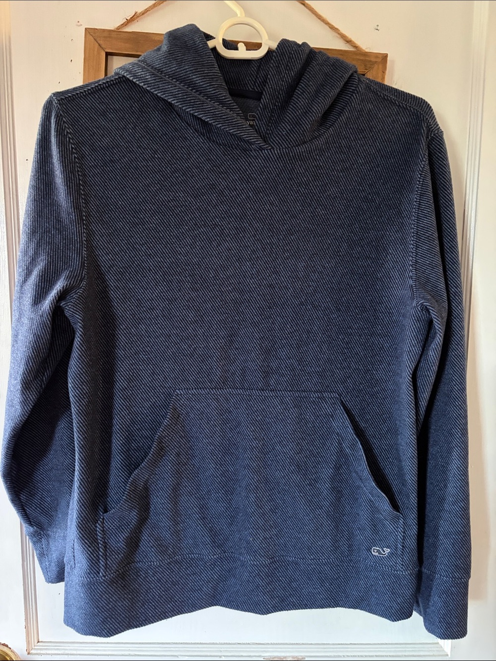 Vineyard Vines Men's Navy Textured Hooded Pullover Size Large EUC